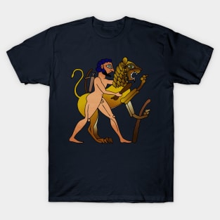 Herakles fighting the Nemean Lion T-Shirt